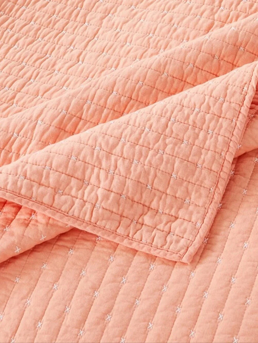 Greenland Home Textured Fashion Bedding Set, 3-Piece King- Monterrey Coral